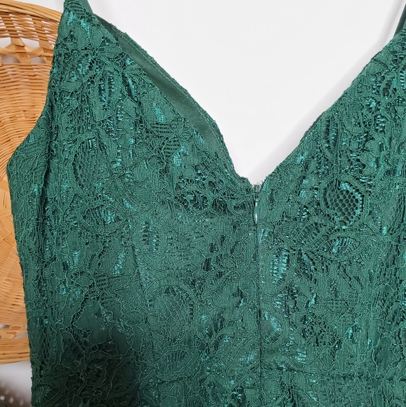 Revolve Line & Dot Green Lace Sweetheart Mini NEW - Picture 4 of 6